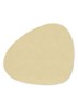 Curve placemat van  leer 37 x 44 cm - Vanillegeel
