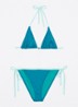Bermudes bikini met glanzende finish - Zeegroen