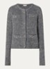 Aperta grofgebreid vest in wolblend met sierknopen en lurex - Donkergrijs