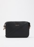 Crossbodytas met logo en verstelbare schouderriem - Zwart