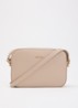 Crossbodytas met logo en verstelbare schouderriem - Creme