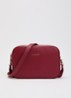 Crossbodytas met logo en verstelbare schouderriem - Donkerrood