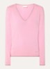 Fijngebreide pullover met strass - Roze