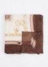 Foulard sjaal met logoprint en glitter  - Bruin