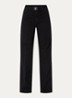 High waist flared fit jeans met gekleurde wassing - Zwart