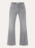 High waist flared jeans met medium wassing - Grijs