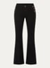High waist flared jeans met steekzakken - Zwart