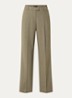 High waist wide fit pantalon met plooidetail - Groen