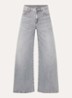 High waist wide leg jeans met gekleurde wassing - Lichtgrijs