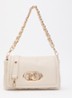 Medium LaPuffy schoudertas met quilt patroon en afneembare schouderriem - Creme