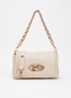 Medium LaPuffy schoudertas met quilt patroon en afneembare schouderriem - Creme