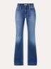 Mid waist flared jeans met donkere wassing - Indigo