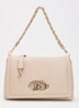 Schoudertas met logo en afneembare schouderriem - Naturel