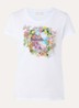 T-shirt met print en strass - Groen