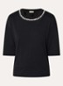 T-shirt met strass - Zwart