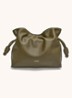 Flamenco clutch van kalfsleer - Olijfgroen