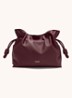 Flamenco clutch van kalfsleer - Bordeauxrood