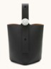 Pebble Bucket Mini crossbodytas van kalfsleer - Zwart