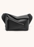 Puzzle Edge Small crossbodytas van kalfsleer - Zwart