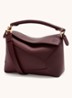 Puzzle Edge Small handtas van kalfsleer - Bordeauxrood