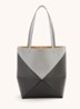 Puzzle Fold Medium shopper van kalfsleer - Lichtgrijs