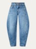 Aliana high waist tapered fit broek met steekzakken - Lichtblauw