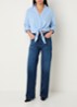 Hypersoft high waist flared jeans met steekzakken - Donkerblauw