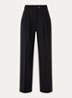 Wanda high waist wide fit pantalon met steekzakken - Zwart