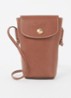 Épure crossbody telefoonhoes van leer - Cognac