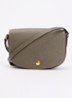 Épure crossbodytas S van leer - Olijfgroen
