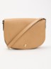 Épure crossbodytas van leer met verstelbare schouderriem - Taupe