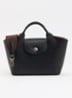 Épure crossbodytas XS van kalfsleer met afneembare schouderriem - Zwart
