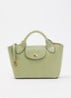 Épure crossbodytas XS van leer met afneembare schouderriem - Lindegroen