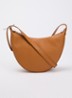 Le Foulonné crossbodytas S van leer - Roestbruin