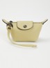 Le Pliage clutch XS van leer - Lichtgroen