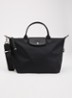 Le Pliage Energy handtas S met leren details - Zwart