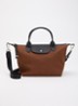 Le Pliage Energy handtas S met leren details - Roodbruin
