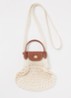 Le Pliage Filet crossbodytas XS met leren details - Gebroken wit
