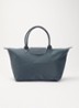 Le Pliage One handtas L met leren details - Antraciet