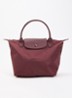 Le Pliage One handtas S met leren details - Bordeauxrood