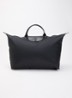 Le Pliage One reistas L met leren details - Zwart