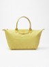 Le Pliage One schoudertas L met leren details - Lindegroen