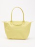 Le pliage One schoudertas M met details van leer - Lindegroen