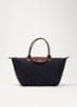 Le Pliage Original handtas L met leren details - Zwart