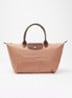 Le Pliage Original handtas L met leren details - Oudroze