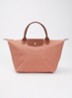 Le Pliage Original handtas M met leren details - Oudroze