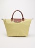 Le Pliage Original handtas M met leren details - Mosgroen
