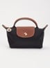 Le Pliage Original handtas met leren details - Zwart