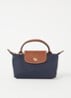 Le Pliage Original handtas met leren details - Blauw