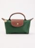Le Pliage Original handtas met leren details - Donkergroen